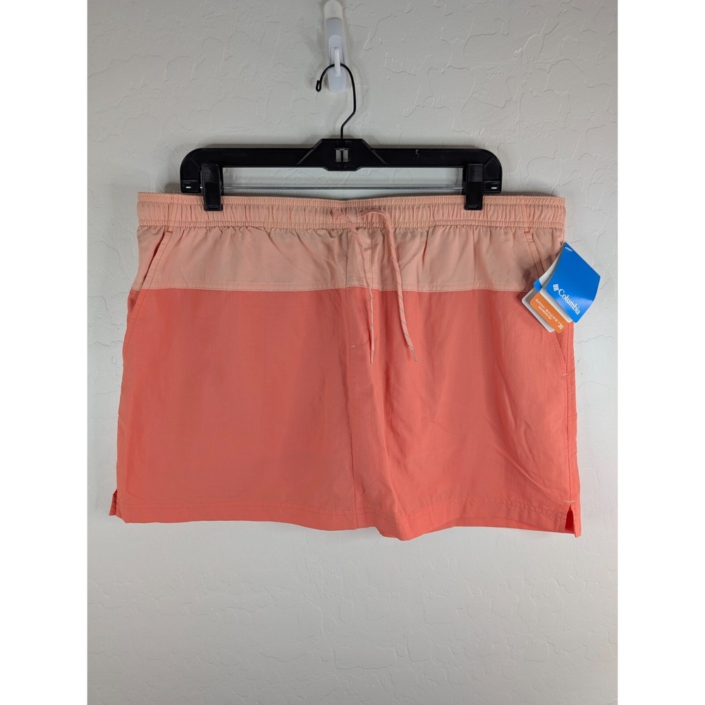 Columbia Skort Women's Large Peach Pink Sandy Creek Skirt Stretch Activewear New
